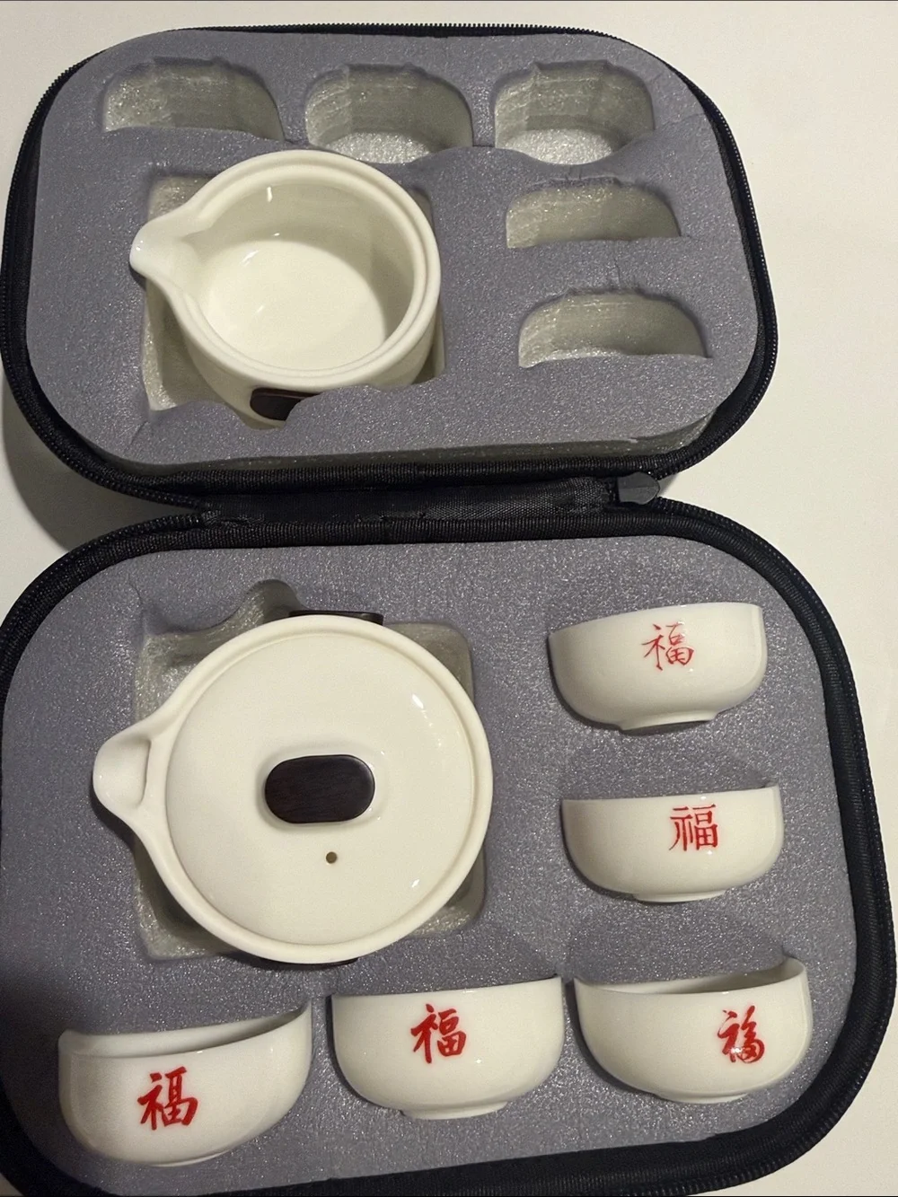 Vintage Miniature Asian Tea Set With Box, Teapot and 5 Cups